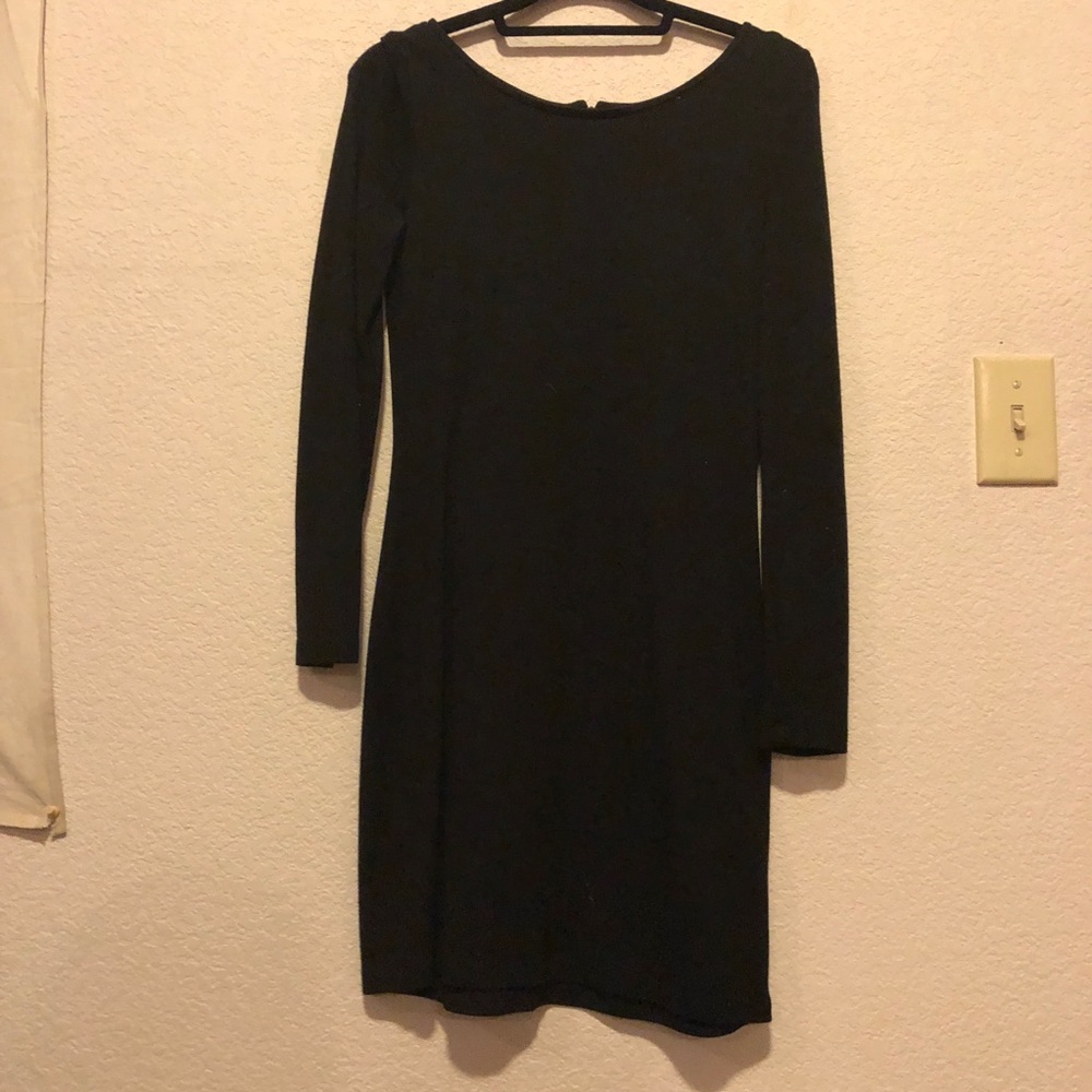 Black long sleeve work dress